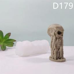 Silicone Polvo Esqueleto Vela Molde, Forma De Gesso, Arte De Escultura, Aromaterapia Gesso, Decoração De Casa, Presente Artesanal, D178-179 - Image 4