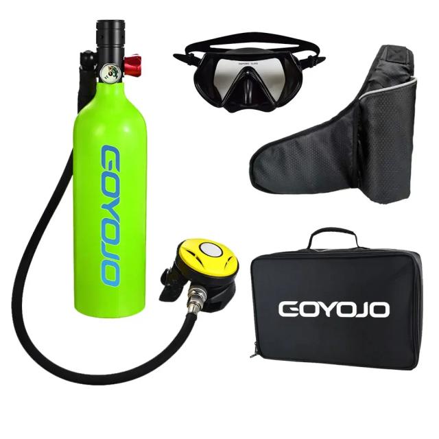 Tanque de Oxigênio Portátil para Mergulho com Válvula Respiratória e Mini Snorkel em 10 Minutos