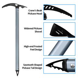 Ice Axe Hammer Self Arrest, Camping Caminhadas Hatchet, Ferramenta Multiuso ao ar livre, Montanhismo Técnico Escalada em Gelo - Image 4