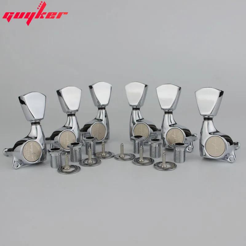 Guyker-Cabeças de máquina de guitarra para guitarra elétrica, selado afinação chave Pegs, Tuners trapézio botão definido para LP SG, 3R3L, 1:21 - Image 1