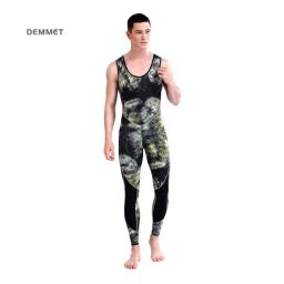 Terno de mergulho com capuz masculino manga comprida, neoprene Split Surfing Camouflage, maiô de 2 peças, terno de mergulho profundo, 1,5mm - Image 3