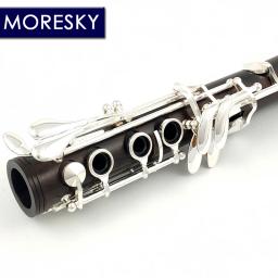 MORESKY-Clarinete Banhado a Prata, Clarinete Bb Ebony Wood, Sib Klarnet, 17 Chaves, M601 - Image 5
