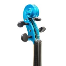 Bow- violino acústico azul com caixa e arco, tamanho completo, fi, madeira de bordo, ideal para estudantes, iniciantes e presente musical, ano 4/4 - Image 5