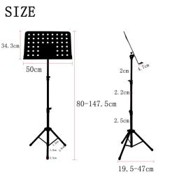 Dobrável altura ajustável suporte de partitura, leve música titular, titular música portátil, Dropship - Image 4