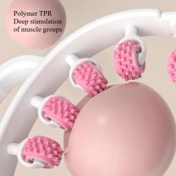 Rolo massageador redondo para cintura, músculos abdominais, anel de perna, clipe de fogão para limpar o meridiano, ferramentas portáteis de massagem de celulite - Image 2