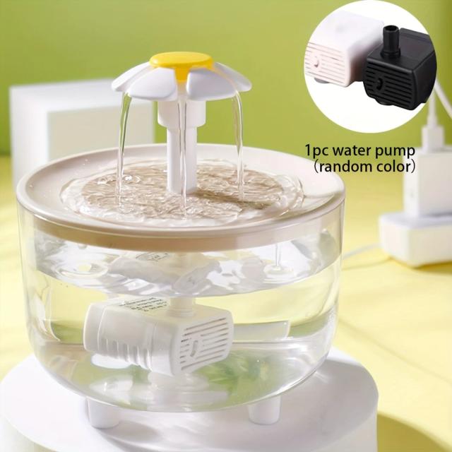 Fonte de água automática para gatos com dispenser transparente, circulação constante e alimentação divertida por USB