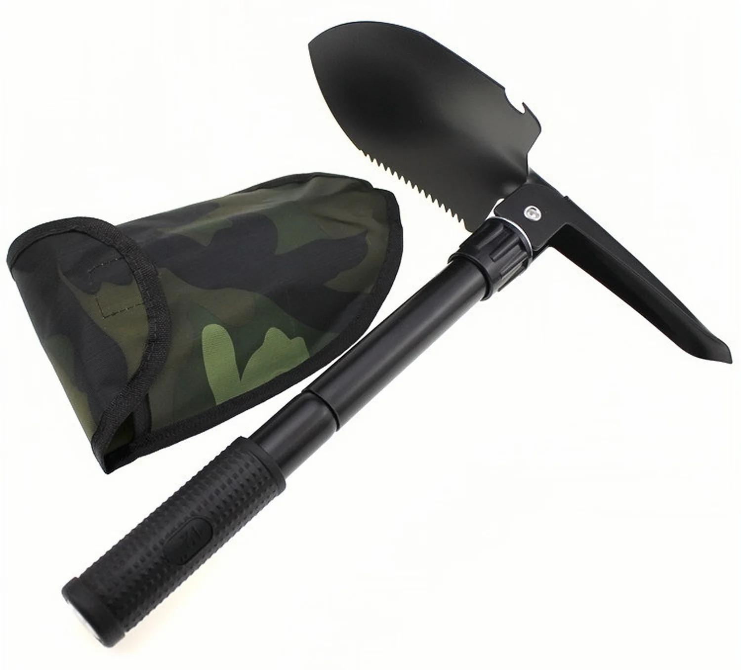 Pá ao ar livre multifuncional, Camping Survival Folding Pás, Pá tática, caminhadas, enxada de jardim, kit de ferramentas de escavação - Image 1