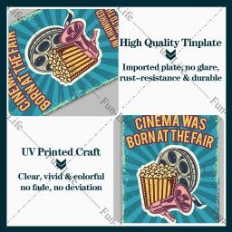 Posters de filmes vintage, placa de metal, placa retro, decoração do cinema, passatempo, decoração da parede do quarto, 20x30 cm - Image 3