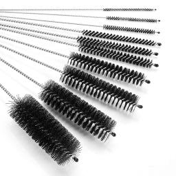 Conjunto de escovas de limpeza de nylon, 10/13 peças, garrafa de tubo, limpador de palha, kit de cerdas, óculos, teclado, ferramenta de limpeza de carro doméstico - Image 5
