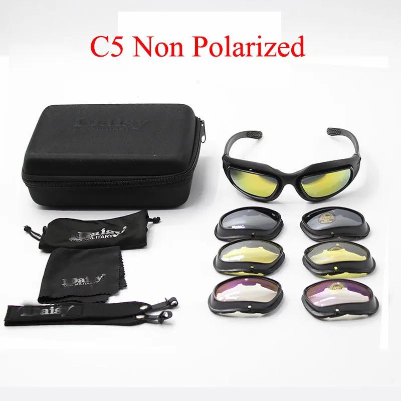 Óculos de proteção polarizados para caça e motocicleta, à prova de balas, C6, CS, exército, tático, airsoft, militar, C5, óculos com kit de 4 lentes - Image 1