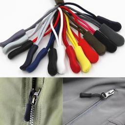 Colorido Zipper Pull para roupas, corda Zip, Slider Cord, Fastener Strap, fechamentos para sacos, carteira, acessórios de costura, retrosaria, 10PCs - Image 3
