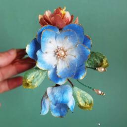 100% puro fio de seda de amora para arte requintada veludo flores de cocar vintage seda cabelo trançado fios - Image 6