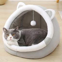 Cama macia interior para cães e gatos pequenos e grandes, Pet Tent, Kitten House, Cozy Puppy Cushion, Cute - Image 3