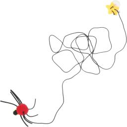 Porta suspensa interativa para gato, brinquedo de cordão elástico, gatinho saltando, brinquedo aranha de pelúcia, pet pet pet pet de brinquedo vermelho - Image 1