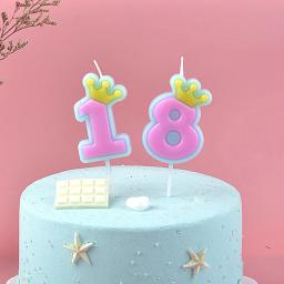 1 pçs bonito doce cor feliz aniversário número velas 0-9 para crianças adulto meninas festa de aniversário coroa velas bolo 2022 novo - Image 1