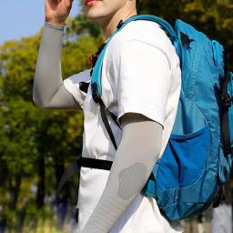 Luvas de protetor solar de seda para homens e mulheres, esportes ao ar livre, anti-UV, corrida, pesca, ciclismo, braço, verão - Image 4