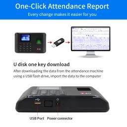 USB Fingerprint Biometric AttChimney System, Dispositivo Eletrônico, Registro de Saída, Gravador, Leitor, Relógio de Tempo, Contadores, Data, Máquina - Image 4