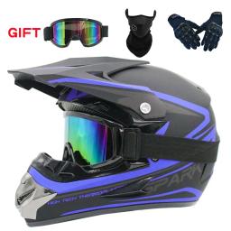 Capacete Off-Road de Motocicleta, Capacete de Motocross, AM DH Cross, Downhill Bike, 3 Peças Presente - Image 4