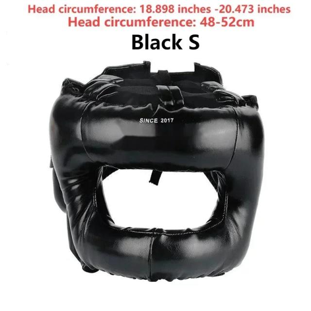 Capacete de Proteção Completo para Boxe e MMA com Feixe Cruzado e Ponte para o Nariz