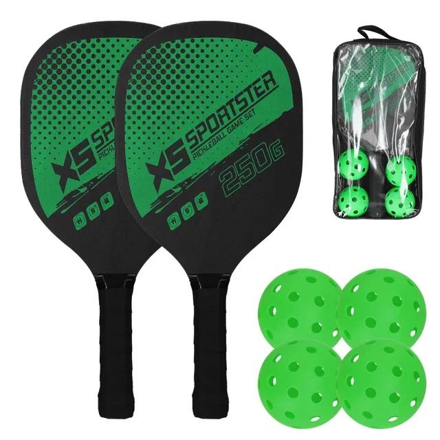 Conjunto Completo de Pickleball: 2 Raquetes e 4 Bolas para Diversão e Competição