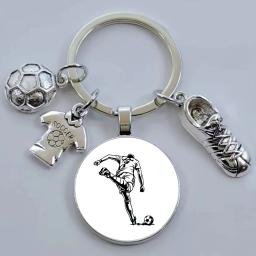 Chaveiro personalizado do futebol com logotipo do clube do futebol, chaveiro de DIY para fãs do futebol - Image 1