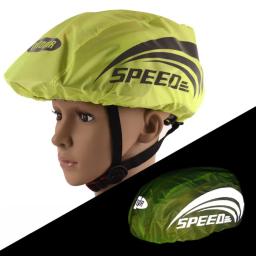 Impermeável Ciclo Capacete Capa com Faixa Reflexiva, Ciclismo, MTB, Bicicleta de Estrada, Chuva, Tecido Oxford, Proteção - Image 1