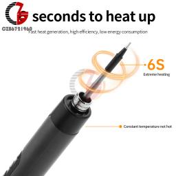 Conjunto de ferro de solda elétrico USB sem fio, Temperatura ajustável, Aquecimento rápido, Ferramentas portáteis digitais inteligentes - Image 5