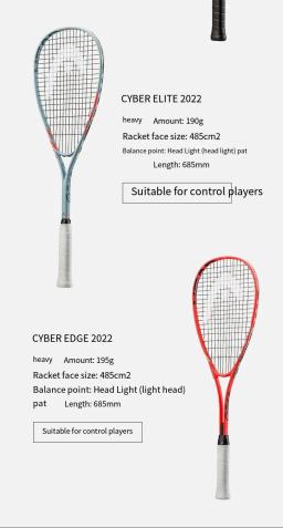 CYBER-Carbon Squash Racket, esportes raquete cabeça, alta qualidade, 2023 - Image 6