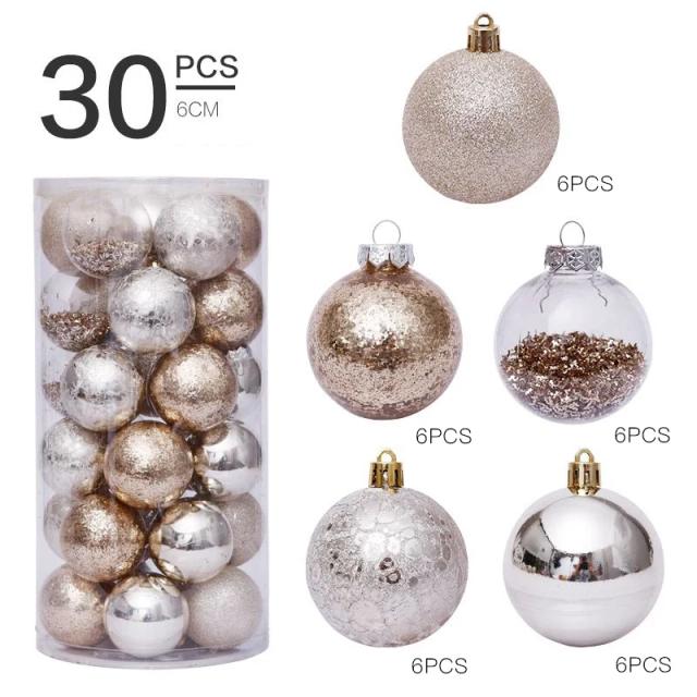Conjunto de 12 Bolas de Lantejoulas Pintadas de 8cm para Decoração de Festas em Restaurante e Casa