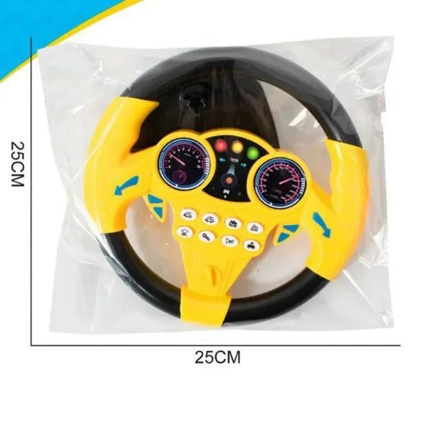 Volante Multifuncional Brilhante Infantil para Educação Precoce - Rosa/Azul e Amarelo/Preto