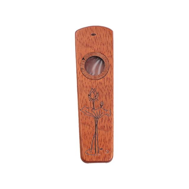 Kazoo de Madeira com Flauta Substituível para Música - Presente Ideal para Iniciantes e Adultos que Toquem Ukulele e Guitarra