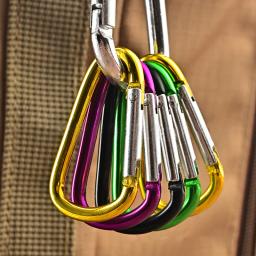 10pcs Mosquetões Liga de Alumínio Mosquetão Primavera Snap Clip Ganchos Keychain Escalada Mosquetão para Chaves Camping Ferramentas - Image 2