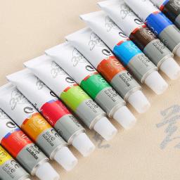 12 cores conjunto de cores de tinta acrílica tintas acrílicas pigmento para artistas iniciantes pedra cerâmica parede artesanato tintas pigmentos de cor - Image 5