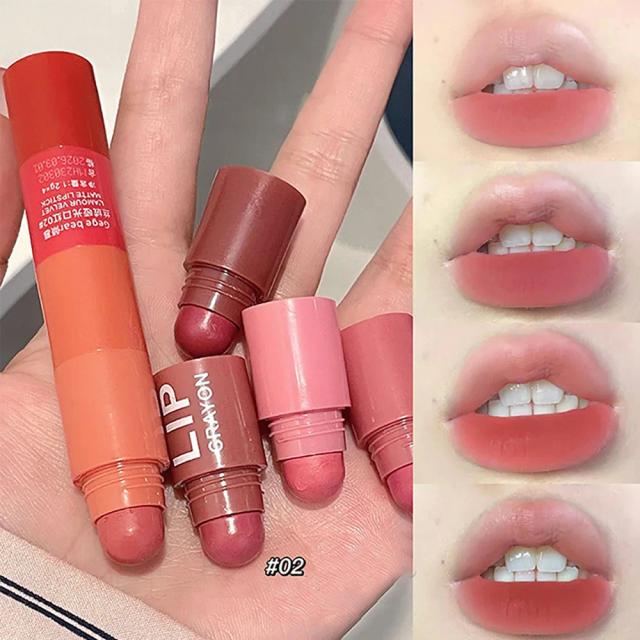 Batom Gege Bear Velvet Matte: Longa Duração, Impermeável e Antiaderente, Rosa Vermelha, 4 em 1