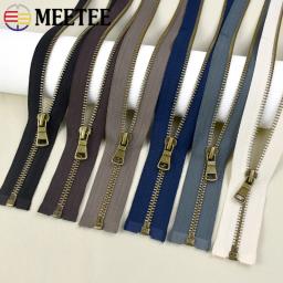 Meetee-Zíperes metálicos para costura, zíper aberto, acessórios de mochila, fechamentos para roupas, decoração, 5 #, 40 cm, 50 cm, 60 cm, 70 cm, 80cm, 2 PCes, 5 PCes - Image 1