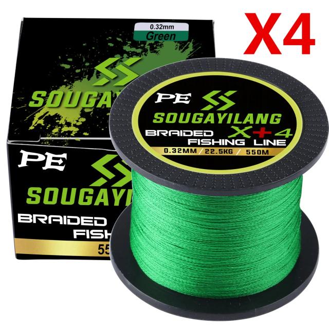 Linha de Pesca Sougayilang Multifilamento Trançado Multicolorida 550m, 350m e 150m - Super Forte x4/x8/x12