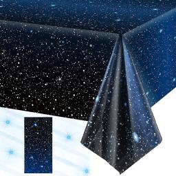Conjunto de talheres descartáveis para festa temática de estrela galáxia, pratos de papel, copos, toalha de mesa, espaço externo, decoração de festa de feliz aniversário, crianças e adultos - Image 2