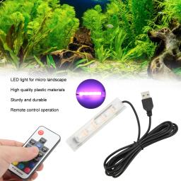 Micro Aquarium Light com controle remoto, USB Powered, Peixe colorido LED Lamp, Paisagem Lâmpada, Peixe Acessório - Image 1