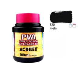 Tinta Fosca Artesanato PVA Acrilex 100 ml - Preto ref. 520 - Image 2