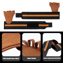 1Pair Gym Fitness Levantamento de Peso Luvas com Elástico Ventilado Wrist Wrap Suporte para Homens Mulheres Cross Training Bodybuilding - Image 3