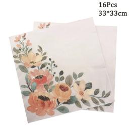 Louça Descartável com Pratos De Papel Floral, Copos e Guardanapos, Aniversário e Chuveiro De Bebê, Festa Do Jardim Havaiano, Suprimentos De Decoração De Casamento - Image 4