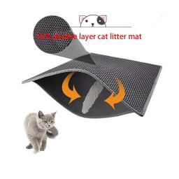 Tapete de areia impermeável para gatos com dupla camada, caixa de areia antiderrapante, cama lavável, limpa, nova - Image 5