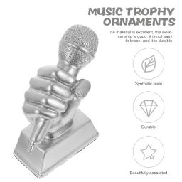 Troféu microfone prêmio cantando festa favores música prêmios decoração troféus ouro casa discurso acessório crianças karaoke pequena dança - Image 3