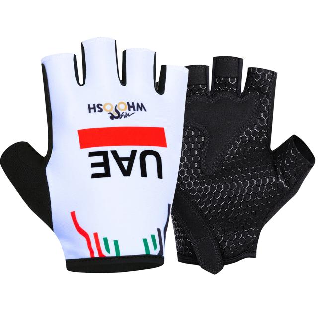 Luvas de Ciclismo Quickstep Meio Dedo Branco 2025