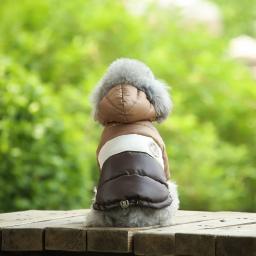 Colete de algodão impermeável para animais de estimação, roupas luxuosas para cães, casaco chihuahua, fantasia de cachorro, buldogue francês, quente, inverno - Image 2