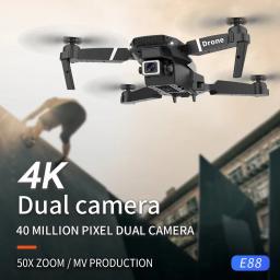 2025 E88 Pro WiFi FPV Drone - Câmera única/dupla 4K/1080P, HD grande angular, retenção de altitude, brinquedo de helicóptero RC quadricóptero dobrável - Image 3