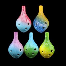 6 Buracos Cerâmica Ocarina Alto C Instrumento Musical Simples Estilo Estrelado com Cordão Música Pontuação para o Amante de Música e o Alarner - Image 5