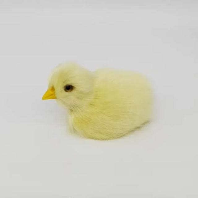 Mini Boneca de Páscoa Pelúcia Pintinho Brinquedo Simulação Pássaro Realista Frango Peludo Decoração Festa Casa
