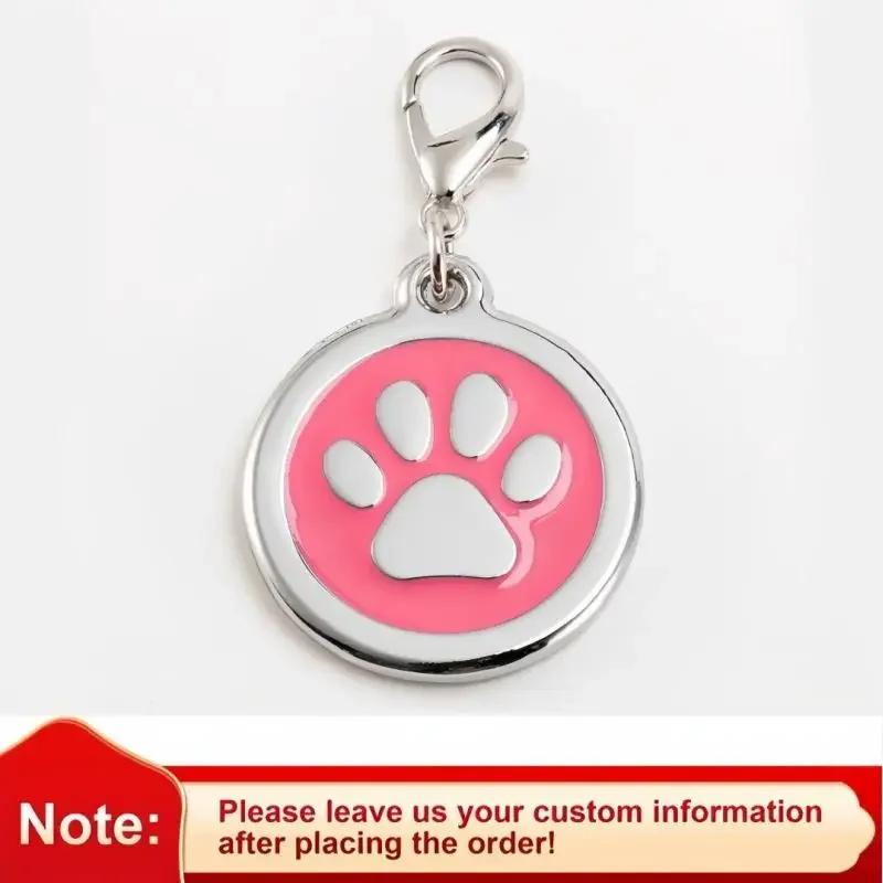 Etiquetas de identificação personalizadas gravadas para animais de estimação, coleira, aço inoxidável personalizado, cachorro e gato, qualquer nome - Image 1