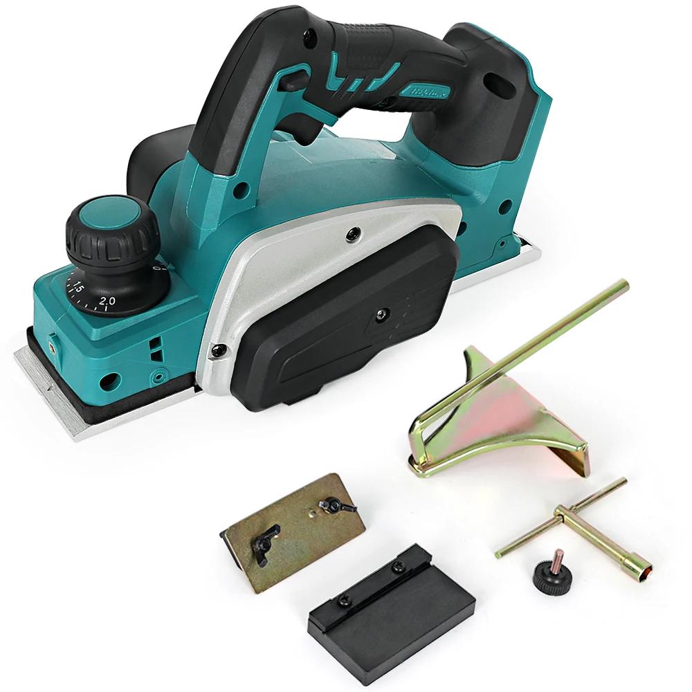 Sem fio recarregável elétrica mão plaina, Handheld Home DIY ferramenta de corte de madeira, Woodworking Power Planer, Makita 18V bateria - Image 1